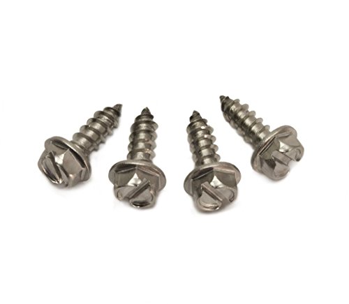 License Plate Screws Fasteners Stainless Steel Set of 4