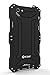 Feitenn iPhone SE case, Water Resistant Shockproof Dust Proof Armor Aluminum Metal Bumper Gorilla Glass Military Heavy Protection Case for iPhone 5S SE (Black)