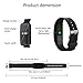 JUSTCOOL Fitness Tracker Heart Rate Monitor Wearable Smart Pedometer Bracelet Bluetooth