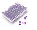 AnMiao Star Push Pins, Assorted Translucent Colors, 1/2-Inch Point, 1/2-Inch Heads，150 Count (Purple)