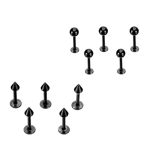 16g 16 gauge 5/16 inch 8mm black color anodized surgica…