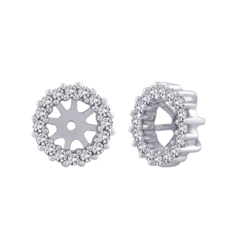 Diamond Earring Jackets in 14K White Gold (1/3 cttw)