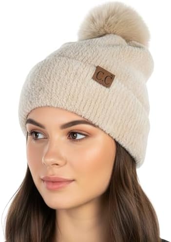 CC Cable Knit Sherpa Lined Beanie Cozy Cold Days Cabincore Beige Hat Winter ?? C.C | Accessories | Cc Cable Knit Sherpa Lined Beanie Cozy  main image 3