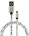 Bastex Snake Skin Rugged Heavy Duty Durable High Speed USB 2.0 Micro USB Charger Cable (2.6 ft) for Galaxy S7 / S7 Edge S6 S5 Note 5 LG G4 and other devices - White