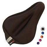 LuxoBike Gel Bike Seat Cover Padded Bicycle Seat Covers for Men – Comfort Extra Soft Padded Gel Bicycle Seat Pad – Spin Bike Seat Cushion Pads – Cycling, Spinning Class, Exercise Bike Stationary Cycle