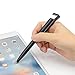 Ace Teah 7 Pack 4 in 1 Compacitive Stylus Pen Black Ink Ballpoint Pen with Phone Stand and Screen Wipe for Smartphones, iPads and Tablets - Black, Silver, Red, Blue, Green, Orange, Purple