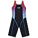 Perfashion Children Girl's Splice Athletic One-Piece Swimsuits Competive Legsuit Full Knee Length Swimsuit