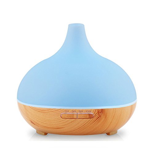 eDealMax KÅmeitÅ autorizado 300ML de Madera del Grano esencial del difusor del aceite del Aroma humidificador de aire purificador DE 7 Colores de luz LED del enchufe de EE.UU.