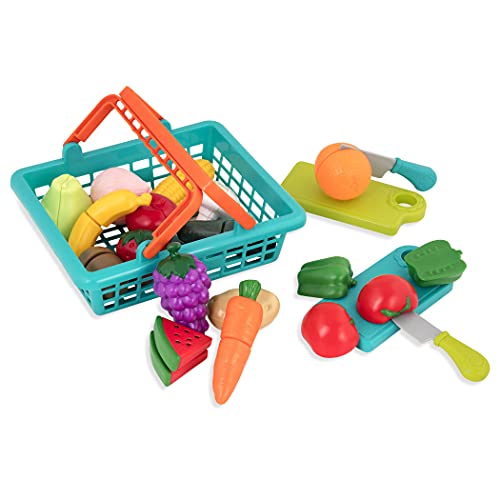 Battat Deluxe Grocery Playset Toy Food for Toddlers Shopping Cart