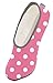 Snoozies Skinnies Lightweight Slippers | Cozy Slippers for Women | Travel Flats On The Go | Polka Dot | Medium