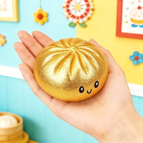 Glitter Dumpling, Glitter Dumpling Squishy Box, Adult Dumplings Squishy, Anxiety Relief, Adult Soft Squeeze Decompression Dough (1pc)
