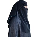 Niqab Hijab 4-layer Black Fluttery Butterfly Saudi Face Veil