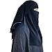 Niqab Hijab 4-layer Black Fluttery Butterfly Saudi Face Veil