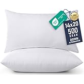 Utopia Bedding 14x20 Pillow Inserts, Set of 2, White – Indoor Decorative Throw Pillows for Bed, Sofa & Couch – Soft, Supportive & Fluffy Cushion Inserts