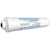PureWater Filters Inline Water Filter For Under Sink Kitchen and Bathroom Faucets- with 3/8 Inch Inch Quick-Connect Fittings