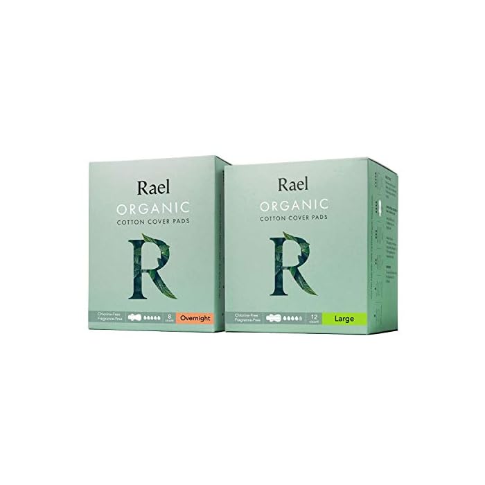 Rael Pads for Women, Organic Cotton Cover - Period Pads with Wings, Sanitary Napkins, Heavy Absorbency, Unscented, Ultra…