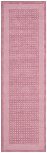 Rug Squared Tribeca Simple Contemporary Modern Rug Runner (TRB30), 2-Feet 3-Inches by 7-Feet 6-Inches, Pink