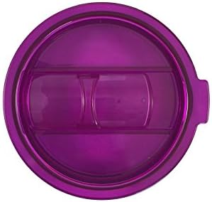 TOPR Colored Universal Replacement Lid for Stainless Steel Tumbler Splash Resistant Easy-Sip Slide Closure - Straw Friendly Travel Cover - Fits RTIC, Yeti, Boss, Ozark &amp; more (30oz, Purple)