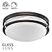 TORCHSTAR 12.5 Inch Glass Lens LED Flush Mount Ceiling Light, 18W(130W Equivalent) 1200lm, 3000K Warm White, Oil Rubbed Bronze Finish for Living Room/Corridor/Hallway/Kitchen/Stairways