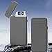4Boss Premium USB Rechargeable Electronic Lighter Windproof, flameless, no Gas and Fluid Required, Energy-Saving Side Button Double arc Lighter. (Metallic Black)