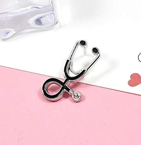Weekendy Exquisite Brooch Doctor Accessories Stethoscope Brooch Button Badge Medical Jewelry Pin