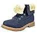 DREAM PAIRS Womens Winter Faux Fur Lined Collar Rubber Outsole Snow Ankle Boots Booties