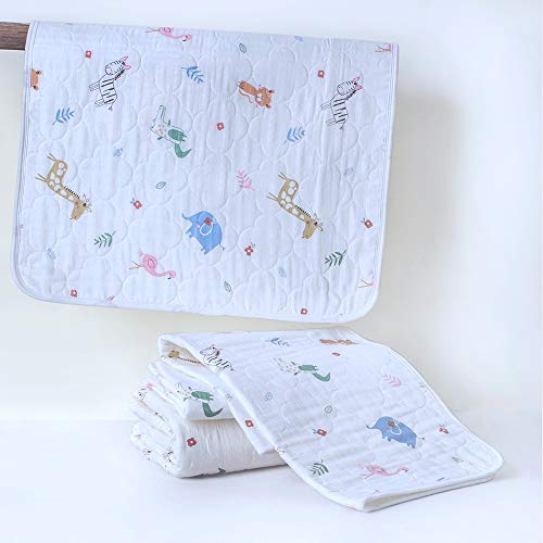Baby Crib Mattress Pads Cover - Toddler Washable Changing Pads - Portable Changing Mat for Baby (20"X27", Animal)
