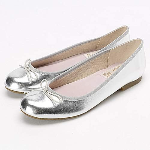 Amazon ラウナレア 定番アイテム Ballet レイン対応 ラウンドトゥバレエシューズ シルバー 25 5 Launa Lea ラウナレア パンプス