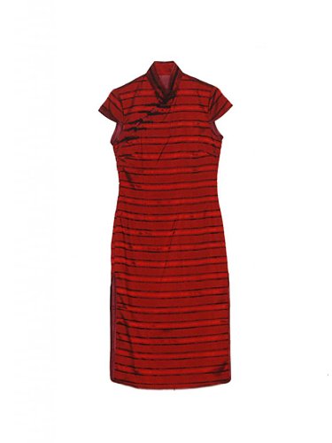 GoodOrient Women's Burgundy Polyester Chinese Dress/Party Dress/Customized Service For Free