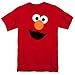 Popfunk Sesame Street Elmo Face Halloween Costume T-Shirt & Stickers - (Large), Elmo Red