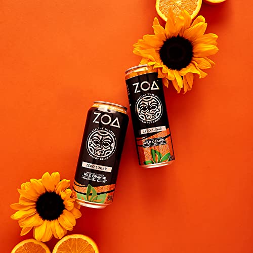 ZOA Zero Sugar Healthy Energy Drinks, 16 Fl Oz Vitamin C, B6 & B12