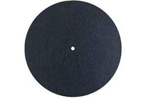 sdroceRyaM 12 inch Turntable Mat, Slip Mat 3mm Felt Record Mat for Vinyl LP Record Players High-Fidelity Audiophile Acoustic Sound Support (Black)