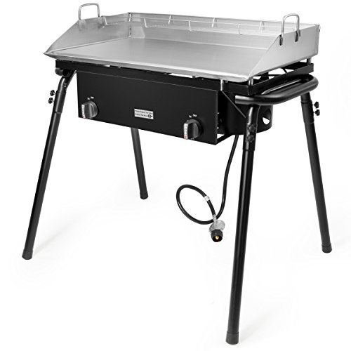Outdoor Camping Propane Griddle Stove Tools Set 20 PSI Regulator Griddle Pan Griddle Tools w/Storage Bag