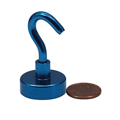 48LB Magnetic Hooks, AUTIDEFY Heavy Duty Magnet Hook with Strong Neodymium Magnet Hook for Indoor Outdoor Kitchen Bathroom Bedroom Garage Lockers Office （6 Assorted Colors） - Thumbnail 2