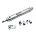 Sydien Small Air Pneumatic Cylinder MAL Series,Bore: 0.98 Inches, Stroke: 3.93 inches Stroke with Y Connector and 4Pcs Pneumatic Quick Fitting