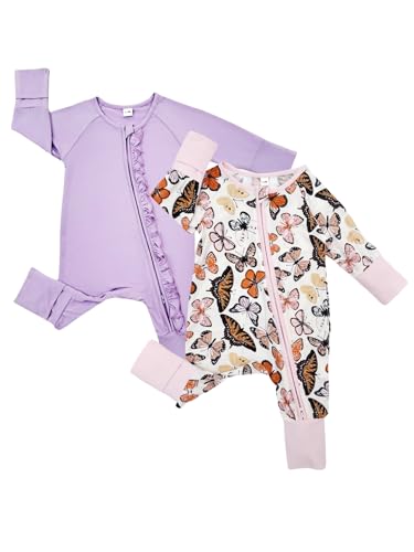 Bow Dream Bamboo Rayon Baby Pajamas Sleepers Newborn Clothes Rompers Outfit 3-6 Months at Amazon