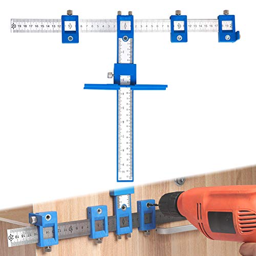 Hardware Jig Drill Guide Template Adjustable Drawer and Door Punch Locator for Handles