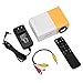 Mini Home Theater Projector,ASHATA Portable Stylish LED Projector with 1080P HD,HDMI Multimedia Player Video Projector with Clear Stereo Sound Effect (White Yellow)thumb 4