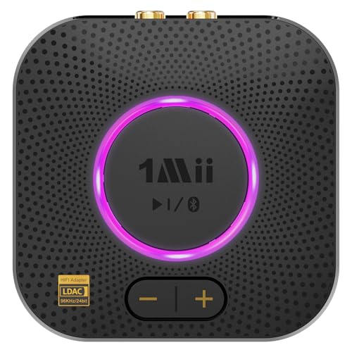 1Mii B06S+ LDAC Bluetooth 5.3 Empfänger, HiFi Drahtloser Audio Adapter