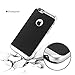 iPhone 6 Plus / iPhone 6S Plus Case, TORUBIA Litchi Stria Anti-Skid Back Dual Layer Drop Protection Shock Absorption Bumper Slim Fit Case for iPhone 6 Plus / iPhone 6S Plus (5.5 inch) - Silver