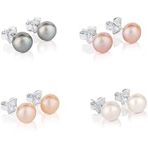 【STONEHENgE】Silver Material Pearl Heart Earrings SC1776 Amazon.com: Silver TOUS Pearl Earrings with Pearl: Clothing