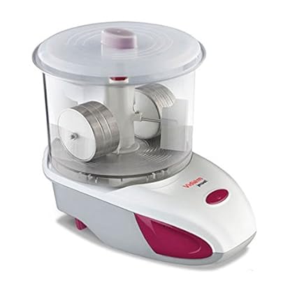 Vidiem Jewel-PC 2-Liter Wet Grinder Clear Drum | Stainless Steel Rollers, 110-Volt