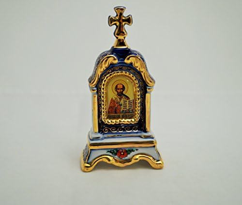 Hand-Painted Gzhel Wall Clock