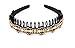 Yeshan Rhinestone and Crystal beaded Plastic Teeth Comb Hairband Hair hoop Headband for Girls,Champagne