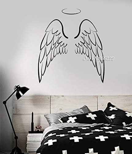 Gabriel Bloor Angel Wings Vinyl Wall Stickers Decor Bedroom Decoration Sticker Nontoxic PVC Perfect Quality Wallpaper Home Design Mural 57x66cm