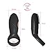 Cock Ring Vibrating Penis Ring Waterproof Rechargeable Couple Vibrator with 12-Speed Vibrations, Full Silicone Powerful Clitoris Stimulator Vibrators Adult Sex Toy by MELO (Black)