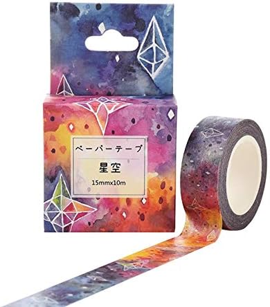Washi Tape Starry Star washi Tape Set Rainbow Sky Masking Tapes Decoration Tape Scrapbooking Diary Sticker Stationery 10m * 15mm JD95-7