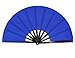 Amajiji Large Folding Fan, Chinease/Japanese Folding Nylon-Cloth Hand Fan, Women Hand Folding Fans Hand Fan Gift fan Craft fan Folding Fan Dance Fan (Blue)