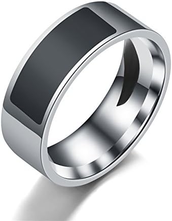 Mens/Women Ring with NFC,Size 6-14 Waterproof Smart Stainless Steel Jewelry Ring For Finger Wear Intelligent Gift