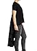 YouSun Women's Casual Chic Blouse Short Sleeve Round Neck Dovetail Hem T-Shirt